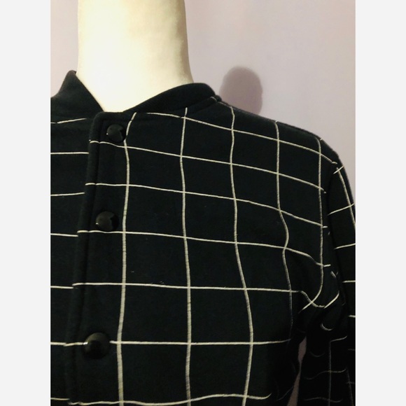 American Apparel Grid Print Fleece Club Jacket - Picture 8 of 8